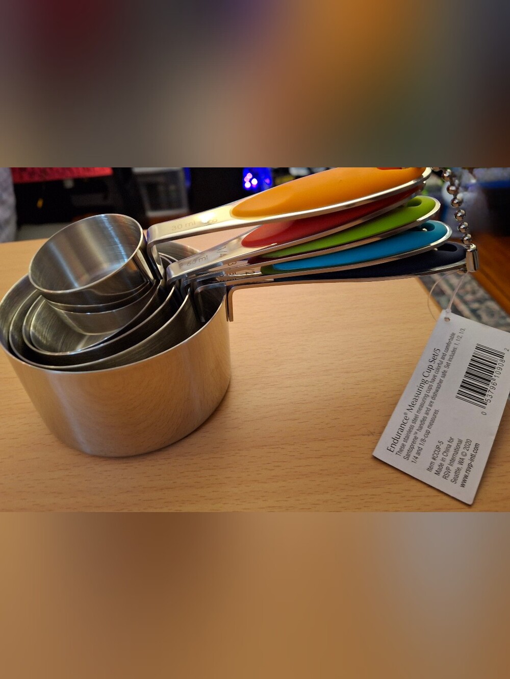 RSVP International Endurance Stainless Steel 5pc Measuring Cup Set CCUP-5